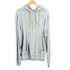 Sol Angeles Epic Hoodie Sweatshirt Pullover‎ Gray Made in USA Men's Large